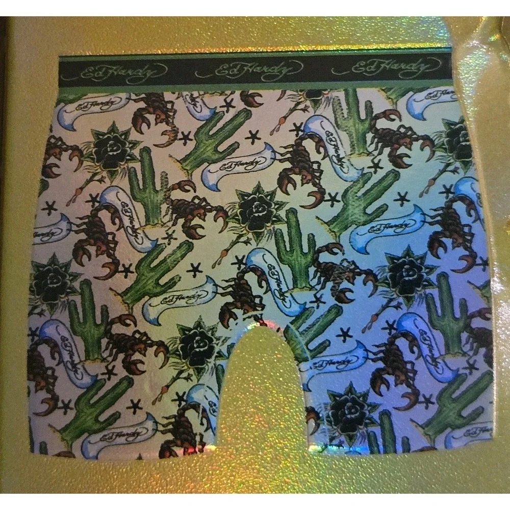 Ed Hardy 4 Performance Boxer Briefs Moisture Wick Stretch Soft Mens Size XL